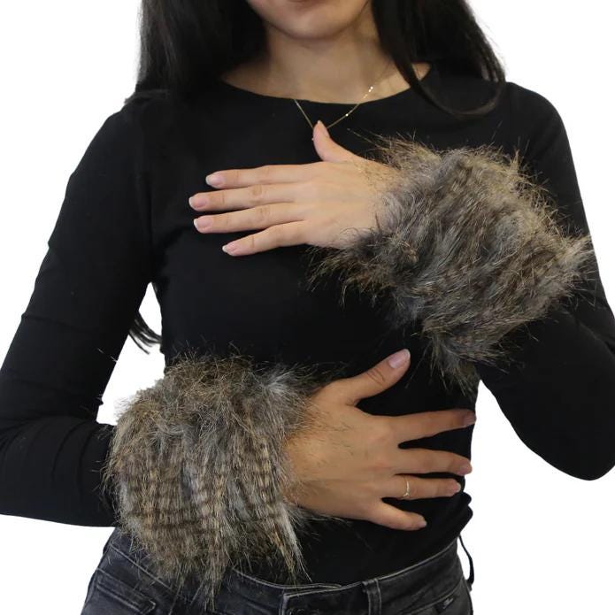 Yarnart Cuffs - Faux Fur Cuff Melted