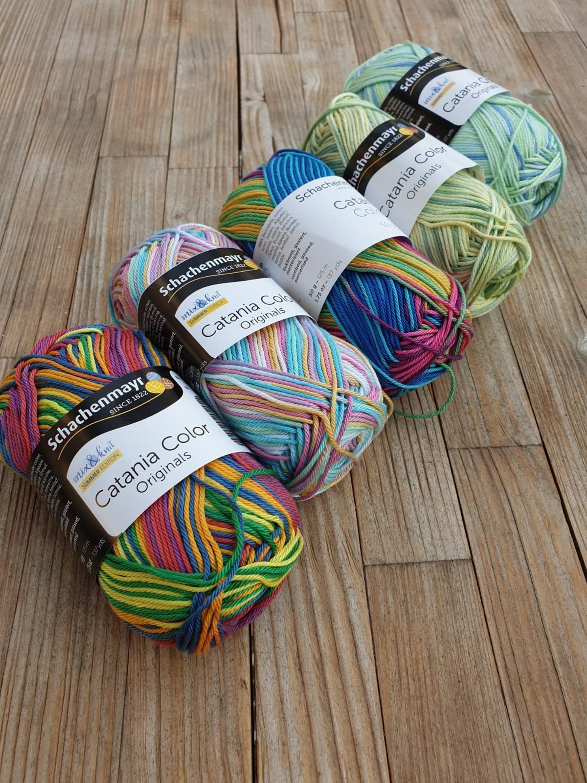 Schachenmayr Catania Mix & Knit Cotton Yarn , Mercerized 100% Cotton Yarn Dolls Amigurumi Multicolored, Knitting Yarn, Crochet Yarn