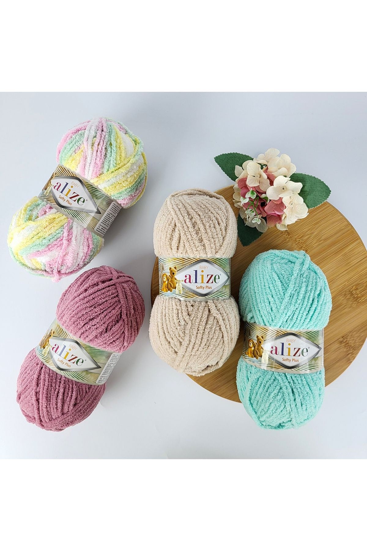 Alize Softy Plus Yarn, 100g (3.5 OZ) Soft yarn, Chunky yarn, Bulky Yarn, Baby soft Yarn, Velvet Yarn.