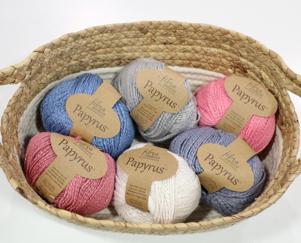 Cotton Silk Yarn Fibra Natura Papyrus Yarn Cotton Yarn Silk Blend Yarn Crochet Yarn Summer Yarn