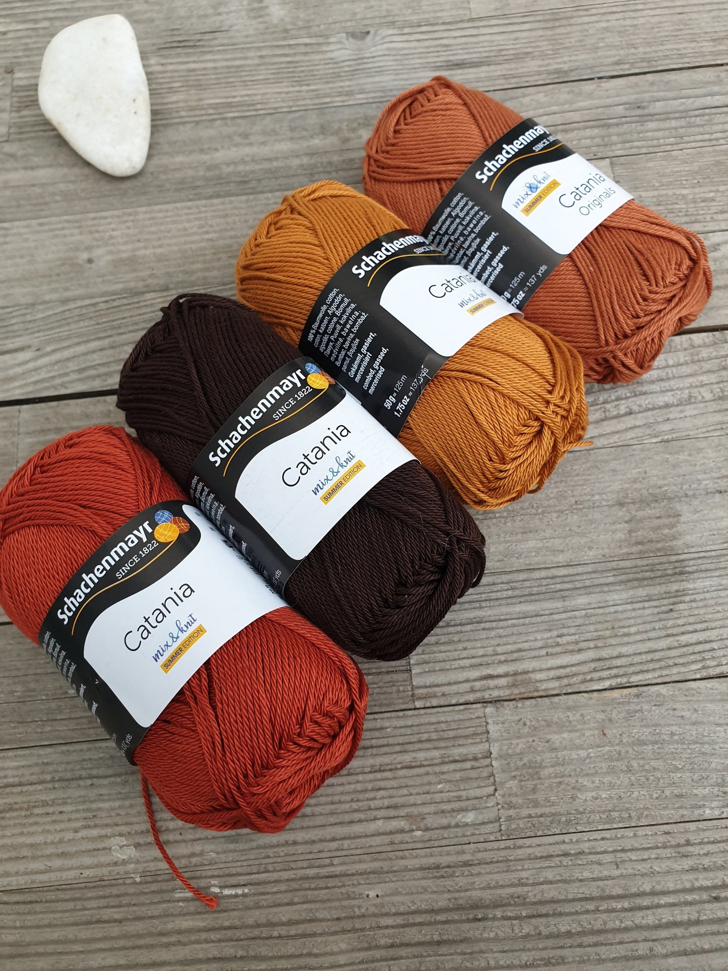 Catania Originals Mercerized Cotton Yarn, Mercerized 100% Cotton Yarn Dolls Amigurumi Knitting Yarn Crochet Yarn COLORS 00100 - 00400