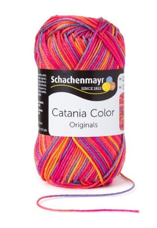 Schachenmayr Catania Mix & Knit Cotton Yarn , Mercerized 100% Cotton Yarn Dolls Amigurumi Multicolored, Knitting Yarn, Crochet Yarn