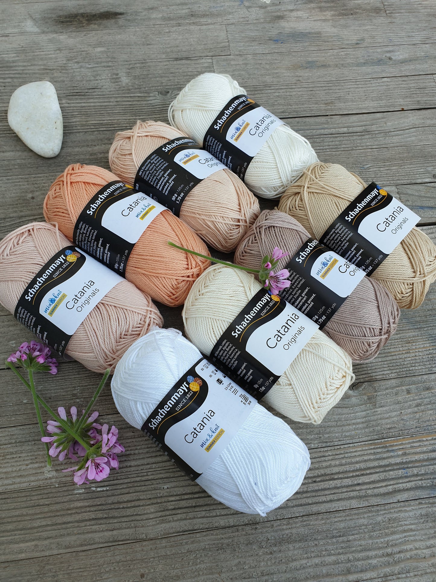 Catania Originals Mercerized Cotton Yarn, Mercerized 100% Cotton Yarn Dolls Amigurumi Knitting Yarn Crochet Yarn COLORS 00100 - 00400