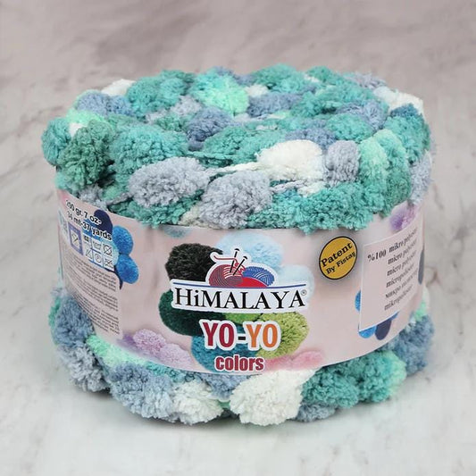 Himalaya Yo-Yo Colors Hand Knitting Yarn, Fluffy Yarn, Soft Knitting Yarn, Baby Blanket Yarn, Autumn Yarn, Winter Yarn.