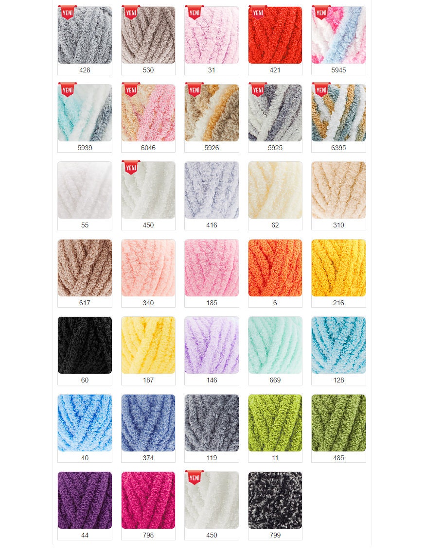 Alize Softy Mega Yarn, 100g (3.5 OZ) Soft yarn, Chunky yarn, Bulky Yarn, Baby soft Yarn, Velvet Yarn.